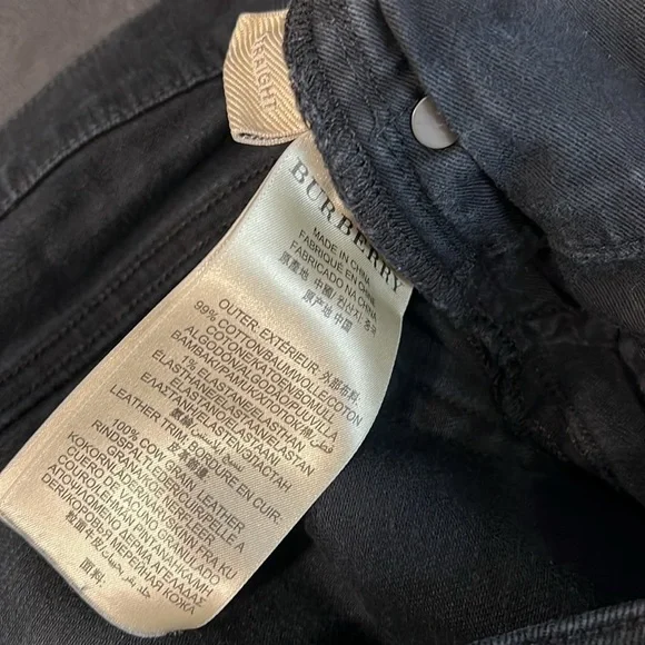 Burberry Brit Black Straight Leg Jeans Size 34x32 - Picture 9 of 11
